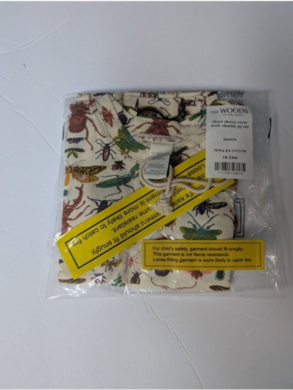 Kate Quinn Modal The Woods Insects PJ Set 18-24 M Short Sleeve Shorts Pajamas